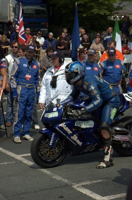 John Barton in TT action